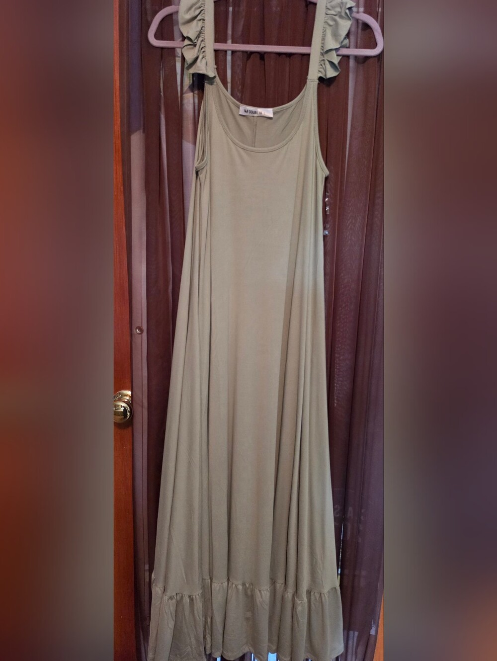 Women's Flared Maxi Dress In Pale Green. NWOT